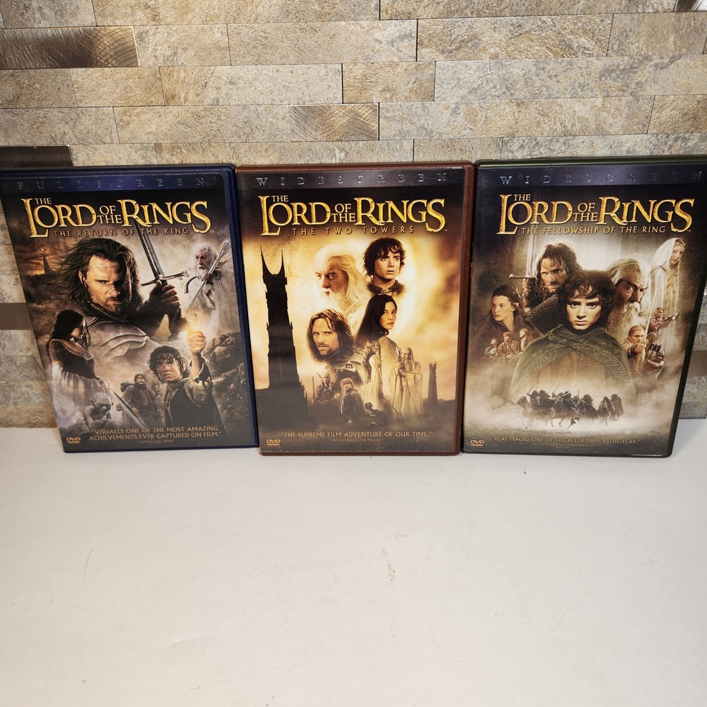 Lord of the Rings DVD Trilogy Fellowship Two Towers Return of the King Set